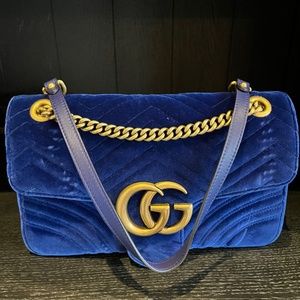 Gucci GG Marmont Blue Velvet
